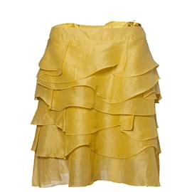 Reiss-Reiss, Multi layered skirt in yellow-Yellow