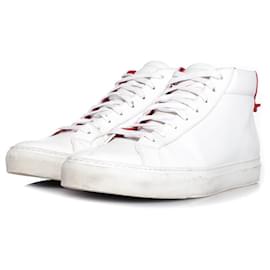 Givenchy-GIVENCHY, tênis cano alto branco-Branco