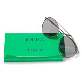 Bottega Veneta-Bottega Veneta, óculos de sol redondos de aviador-Prata