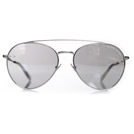 Bottega Veneta-Bottega Veneta, round aviator sunglasses-Silvery