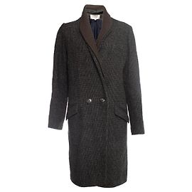 Autre Marque Vanesa Bruno, Checkered wool coat Grey