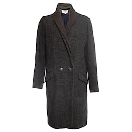 Autre Marque-Vanesa Bruno, Checkered wool coat-Grey