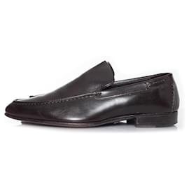 Gucci-gucci, BROWN LEATHER LOAFERS-Brown