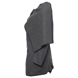 Comme Des Garcons-Comme des Garçons, gray wool asymmetric coat-Grey