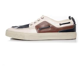 Gucci-gucci, chaussures de pont en cuir-Multicolore