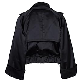Dolce & Gabbana-DOLCE & GABBANA, Black satin bomber jacket-Black