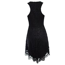 Sandro-Sandro, Black sleeveless lace dress.-Black
