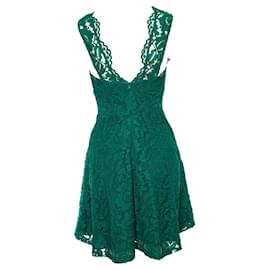 Sandro-Sandro, Green Riviera sleeveless lace dress.-Green