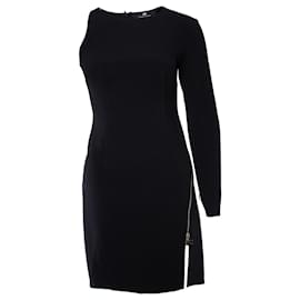 Elisabetta Franchi-Elisabetta Franchi, One sleeve dress.-Black