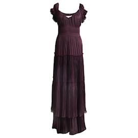 Autre Marque-Diane von Furstenberg, robe en soie violette en taille 10/S.-Violet