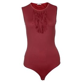 WOLFORD, Roter Laser-String-Body mit Fransen in Größe M. Rot