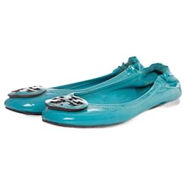 Tory Burch-Tory Burch, Turquoise patent leather ballerina-Blue