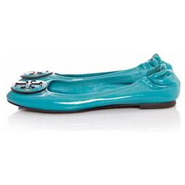 Tory Burch-Tory Burch, Turquoise patent leather ballerina-Blue