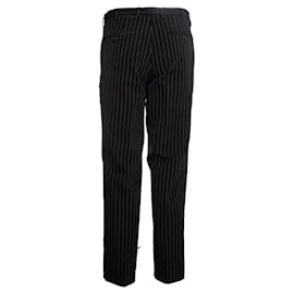 Prada-Prada, black pinstripe trousers.-Black