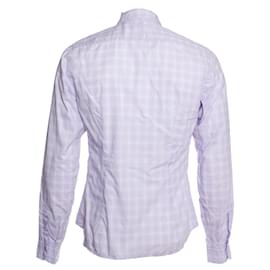 Prada-Prada, Purple checkered blouse.-Purple