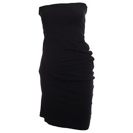 COMME des GARCONS, asymmetrisches trägerloses Kleid. Schwarz