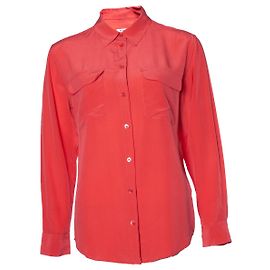 Equipment Equipamento, camisa rosa em seda Rosa