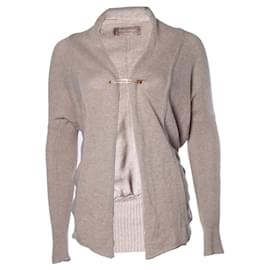 Zadig & Voltaire-ZADIG & VOLTAIRE, Cardigan com alfinete de segurança-Marrom,Outro