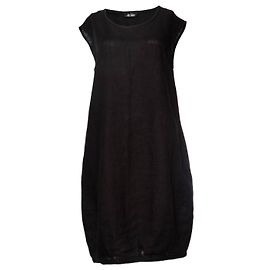 Autre Marque Jen Kahn, Schwarzes Leinenkleid mit 2 Einschubtaschen. Schwarz