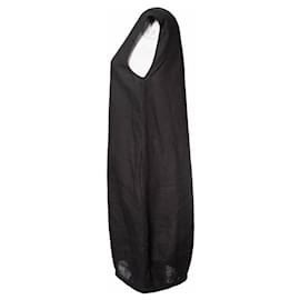 Autre Marque-Jen Kahn, Black Linen dress with 2 hand pockets.-Black
