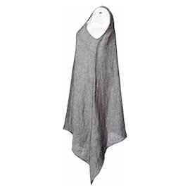Autre Marque-Jen Kahn, grey linen dress with 2 hand pockets in size S/M.-Grey