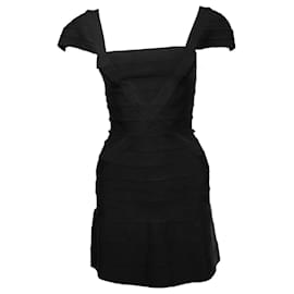 Autre Marque-Black bodycon dress in size S.-Black