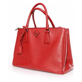 Prada-Prada, Galleria-Einkaufstasche aus rotem Saffiano-Leder.-Rot
