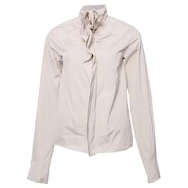 Lanvin-LANVIN, beige blouse with ruffles in size 36/XS (river 2007).-Other