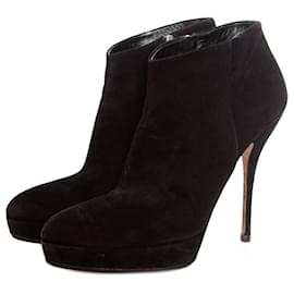 Gucci-gucci, pointed black suede ankle boots.-Black