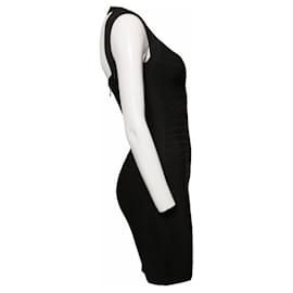 Herve Leger-HERVE LEGER, Black body con dress with strap behind the neck in size XS.-Black