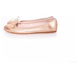 Autre Marque-Paul Warmer, pink metallic ballerinas.-Pink