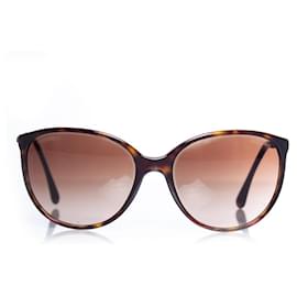 Chanel-Chanel, gafas de sol marrones estilo ojo de gato-Castaño