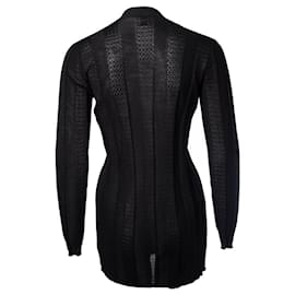 Missoni-M MISSONI, Black knitted buttonless cardigan-Black