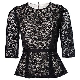 Autre Marque GERARD DAREL, Top de renda preto com peplum Preto