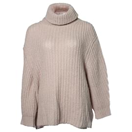 Autre Marque-Ba&Sh, maglione oversize beige a collo alto-Altro