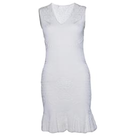 Roberto Cavalli-Roberto Cavalli, weißes strukturiertes Kleid-Weiß