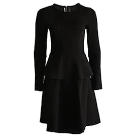Roland Mouret-Roland Mouret, black dress with long sleeves in size 38fr/42IT/S.-Black