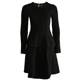 Roland Mouret, robe noire à manches longues en taille 38fr/42IT/S. Noir