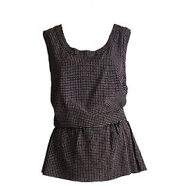 Marni, Schwarze Farbe/Weißes Oberteil mit offenem Rücken 46IT/l. Schwarz Weiß