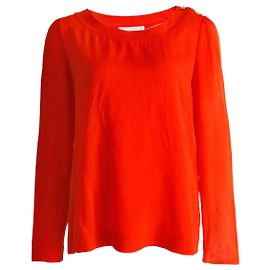 Chloé Chloe, top naranja con botones dorados. Naranja