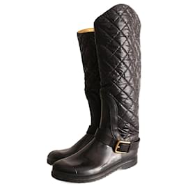 Dolce & Gabbana-DOLCE & GABBANA, botas de lluvia acolchadas-Negro