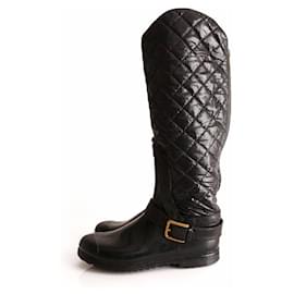 Dolce & Gabbana-DOLCE & GABBANA, quilted rainboots-Black