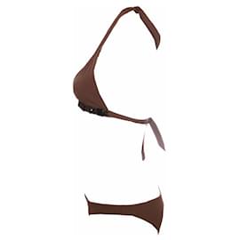 Autre Marque-OndadeMar, Brown bikini with black stones-Brown