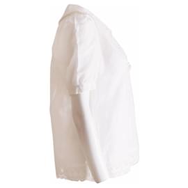 Chloé-Chloe, top túnica romântica branca em tamanho 40/S.-Branco
