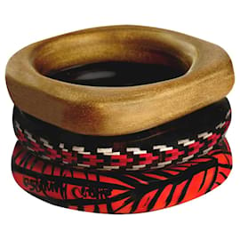 Autre Marque-Alfonso Mendoça, handcrafted luxury bangles made in colombia.-Black,Red,Golden