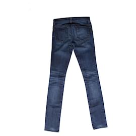 J Brand-J Marke, Mittelblaue Low-Rise-Jeans mit Bleistiftbein in der Größe 25.-Blau