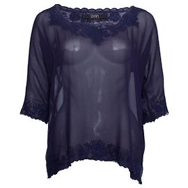 Autre Marque Setenta Sérgio Tygon, top com bordado Azul