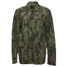 Autre Marque Denham, Jeansjacke mit Army-Print Grün