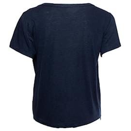 Autre Marque-Sacai-Glück, blaues T-Shirt mit Dessous-Oberteil-Blau