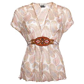 ETRO, Top paisley semitransparente Multicolor